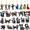 48 Pcs Dia De Los Muertos Decorations, Day of The Dead Wooden Hanging Ornaments for Altar Tree Halloween Decor Cat Dog Rabbit Skeleton Skulls for Mexican Fiesta Festival Party Favor Home Gift